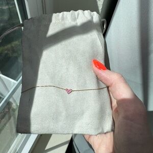 Luxe Kendra Scott sapphire and 14k gold necklace.